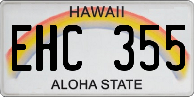 HI license plate EHC355