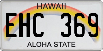 HI license plate EHC369