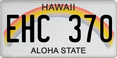 HI license plate EHC370