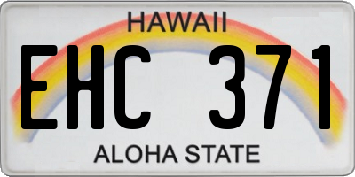 HI license plate EHC371