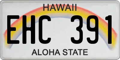HI license plate EHC391