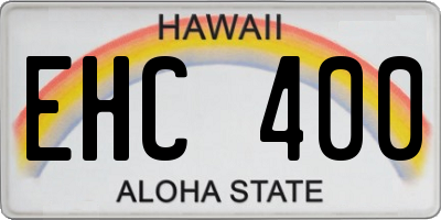 HI license plate EHC400