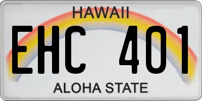 HI license plate EHC401
