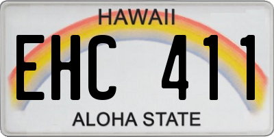 HI license plate EHC411