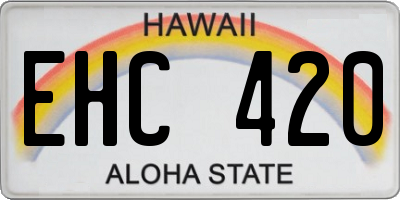 HI license plate EHC420
