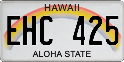 HI license plate EHC425