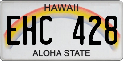 HI license plate EHC428