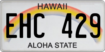 HI license plate EHC429