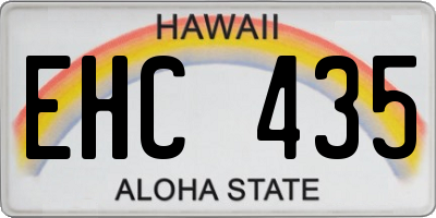 HI license plate EHC435