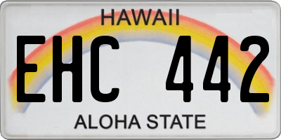 HI license plate EHC442
