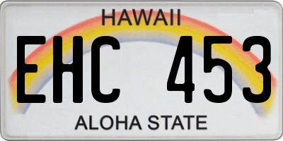 HI license plate EHC453