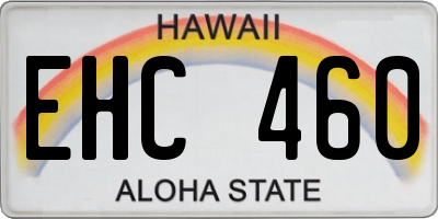 HI license plate EHC460