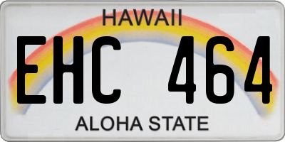 HI license plate EHC464