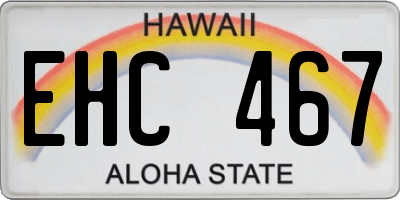 HI license plate EHC467