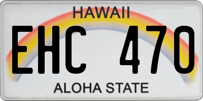 HI license plate EHC470
