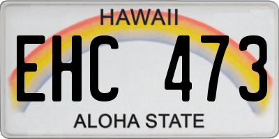 HI license plate EHC473