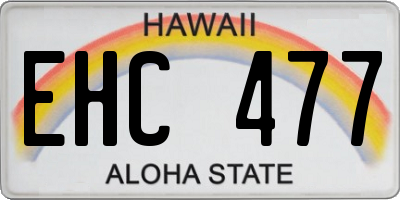 HI license plate EHC477
