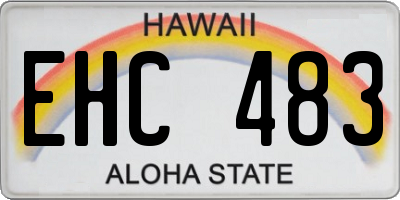 HI license plate EHC483