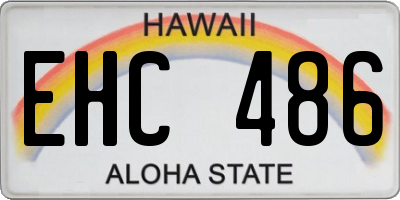 HI license plate EHC486