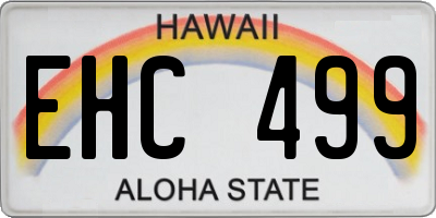 HI license plate EHC499