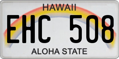 HI license plate EHC508