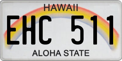 HI license plate EHC511