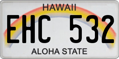 HI license plate EHC532