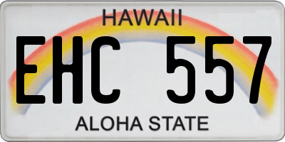 HI license plate EHC557