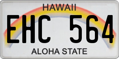 HI license plate EHC564