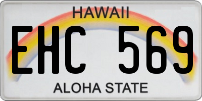 HI license plate EHC569
