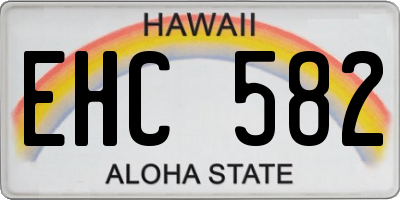 HI license plate EHC582
