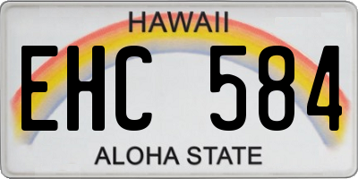 HI license plate EHC584