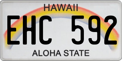 HI license plate EHC592