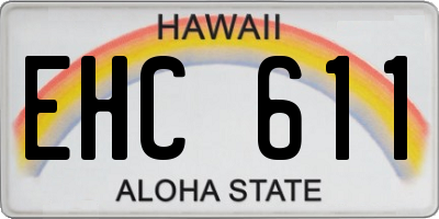 HI license plate EHC611