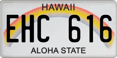 HI license plate EHC616