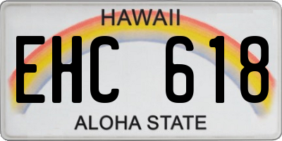 HI license plate EHC618