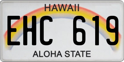 HI license plate EHC619