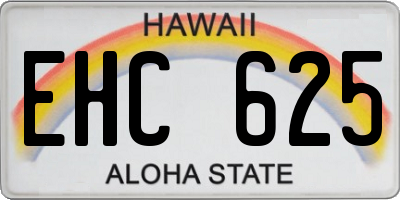 HI license plate EHC625