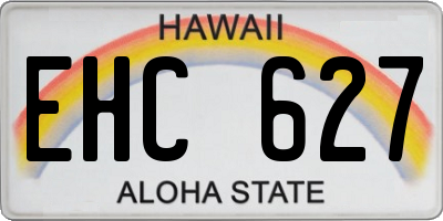 HI license plate EHC627