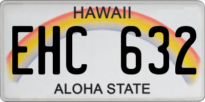 HI license plate EHC632
