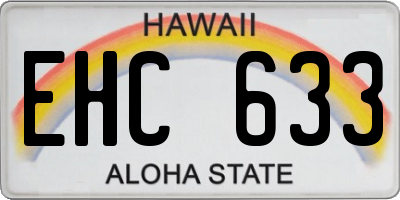HI license plate EHC633