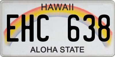HI license plate EHC638