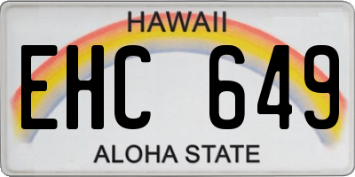 HI license plate EHC649