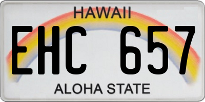 HI license plate EHC657