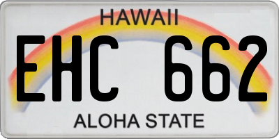 HI license plate EHC662
