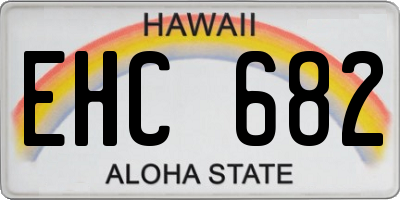 HI license plate EHC682
