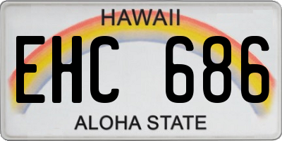 HI license plate EHC686