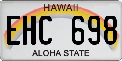 HI license plate EHC698