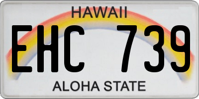 HI license plate EHC739