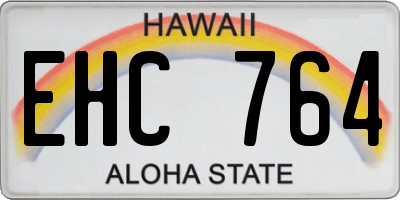 HI license plate EHC764